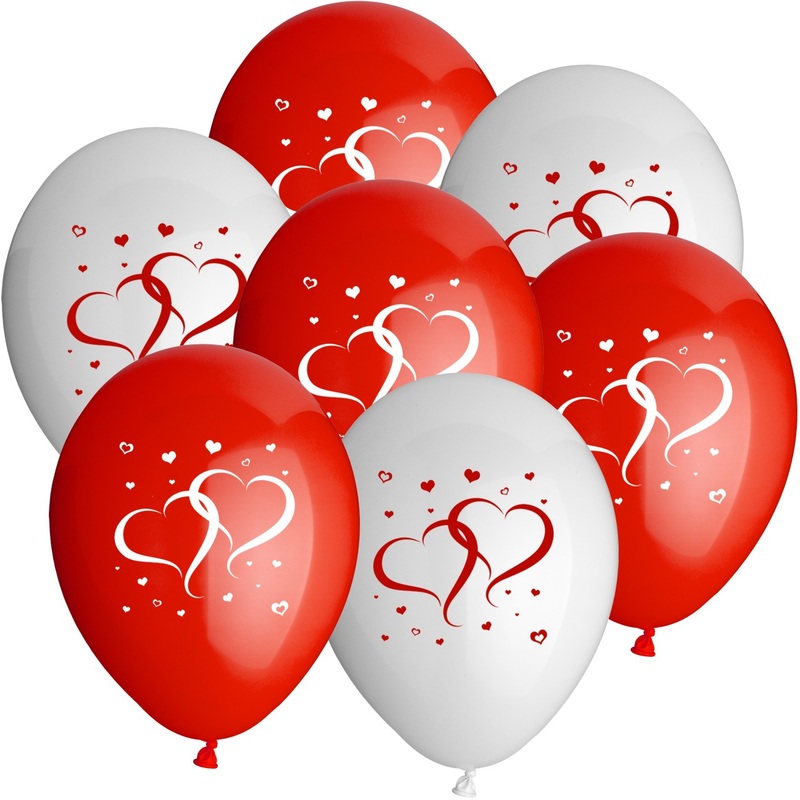 10 wild hearts balloons 25cm