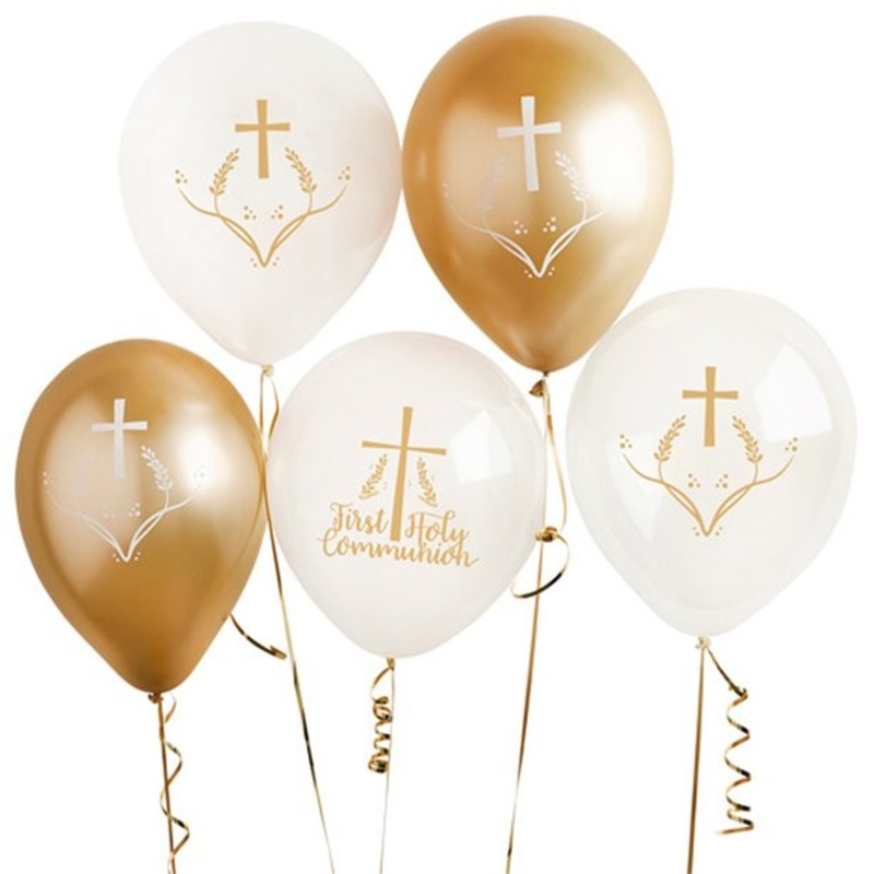 First Holy Communion latex balloon set 5 pieces