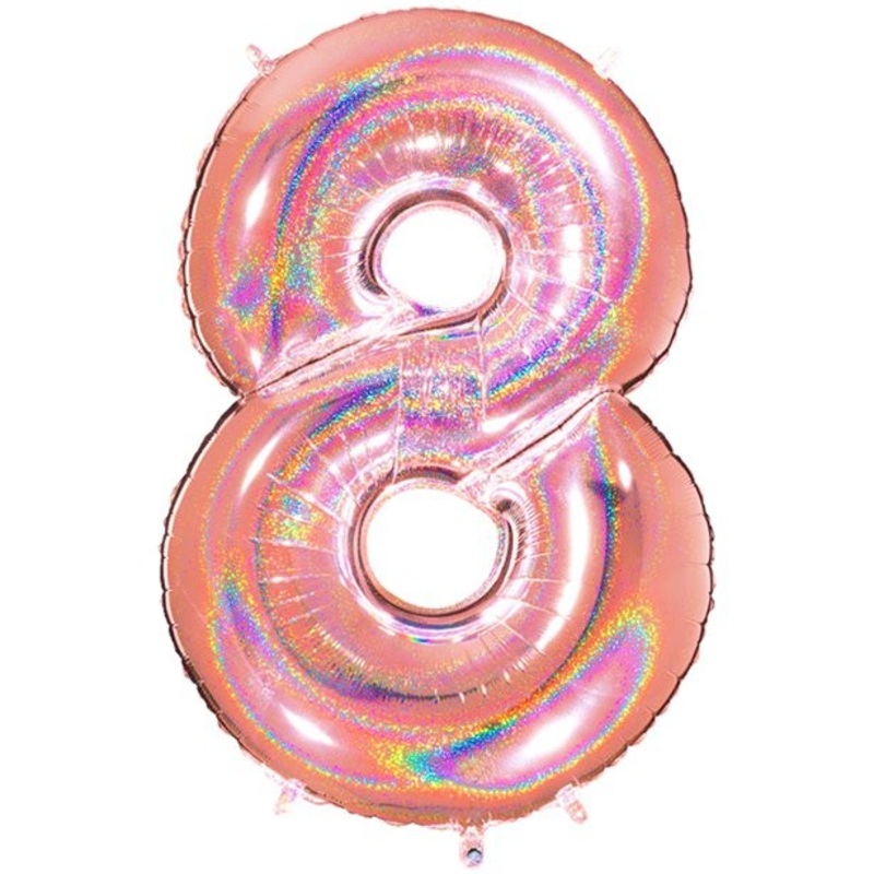Foil balloon holographic number 8