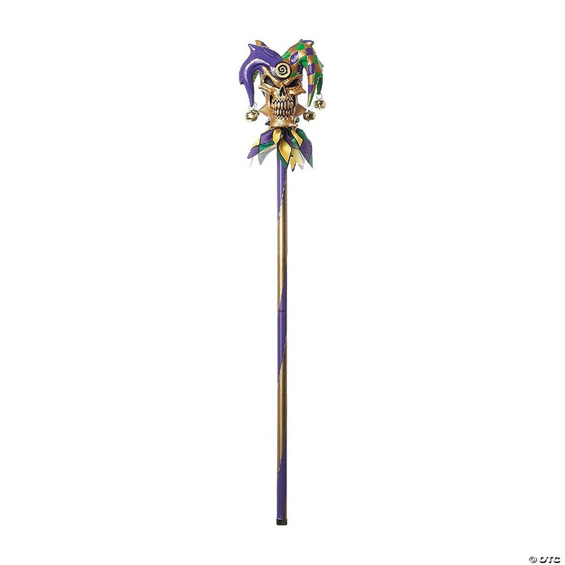 Psycho Mardi Gras Jester Cane Adult Costume Accessory