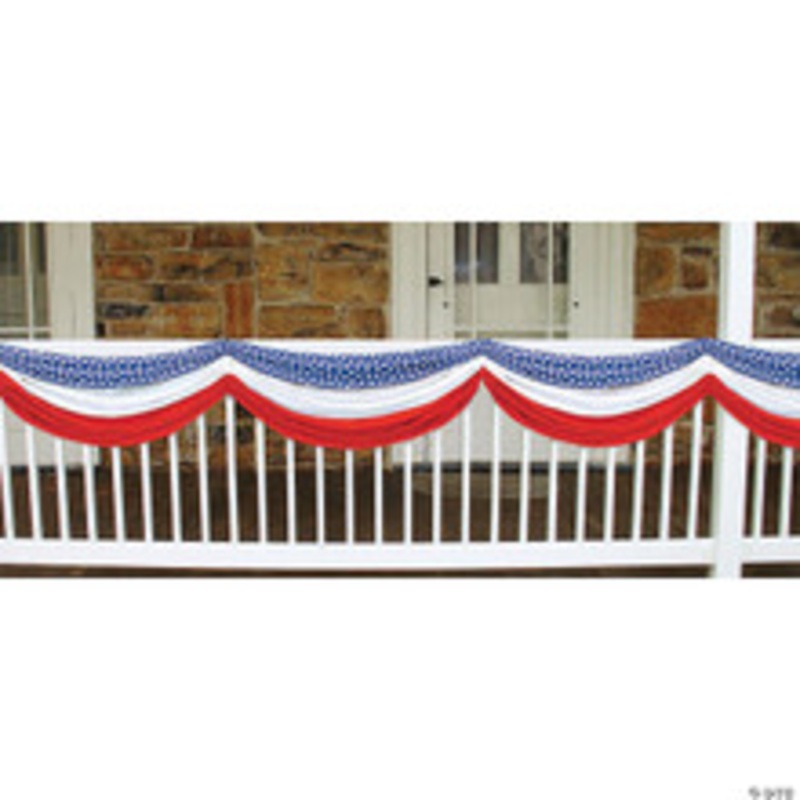 5′ Stars Stripes Fabric Bunting