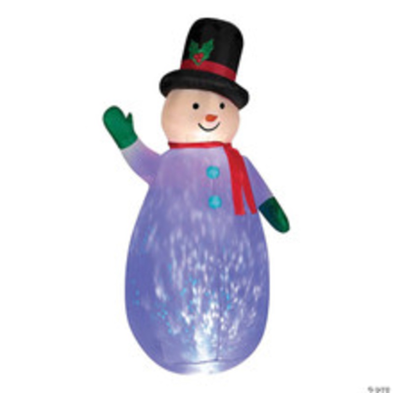 90 Blow Up Inflatable Snowman Projection Outdoor Yard Decoration