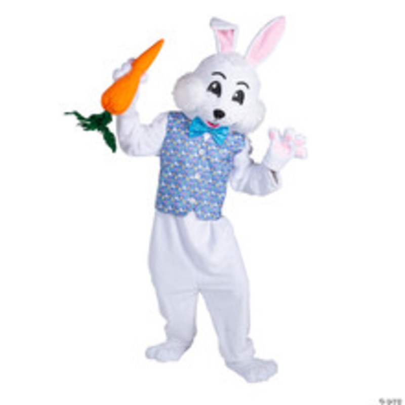 ADLT BUNNY COSTUME DLX W/ BLUE/PNK VEST