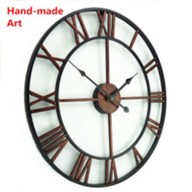 Large 3D Handmade Vintage Wrought-Iron Wall Clock – Escape Room Prop