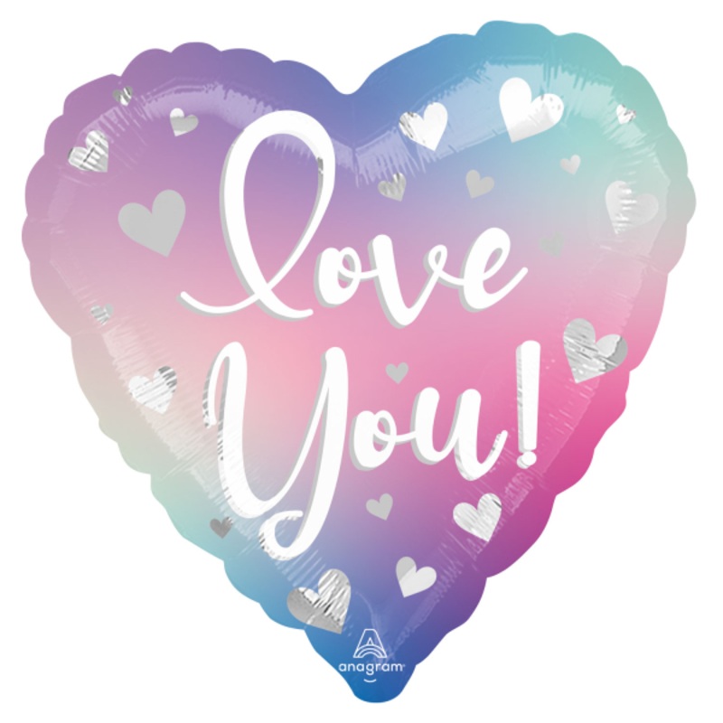 Love you pastel heart balloon 45cm