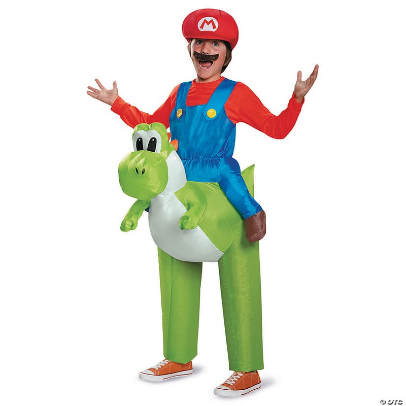 Boy’s Super Mario Bros. Mario Riding Yoshi Costume – Up to Size 8