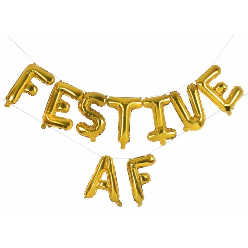 Festive AF Foil Balloon Garland