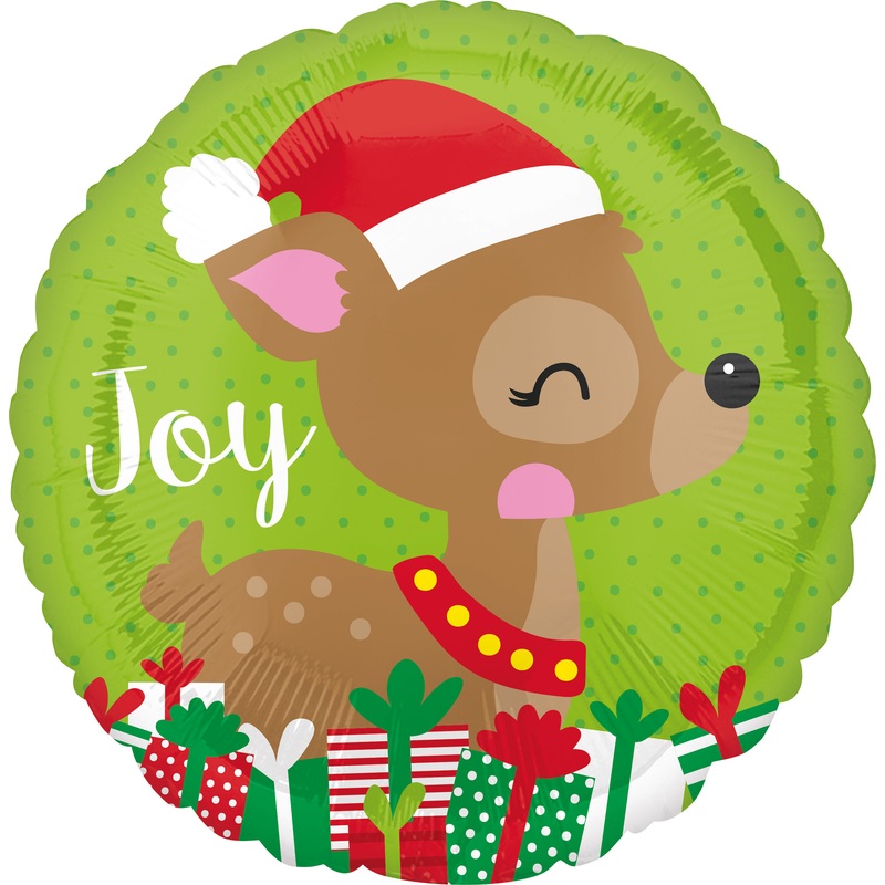 Foil balloon cute reindeer 43cm