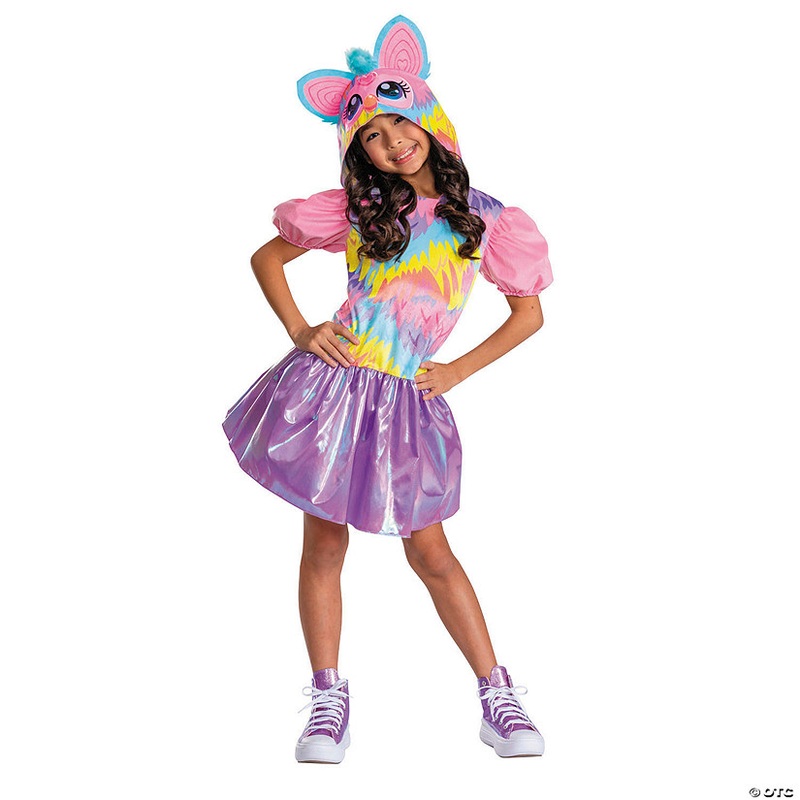 Kids Furby Tie Dye Hooded Dress Costume