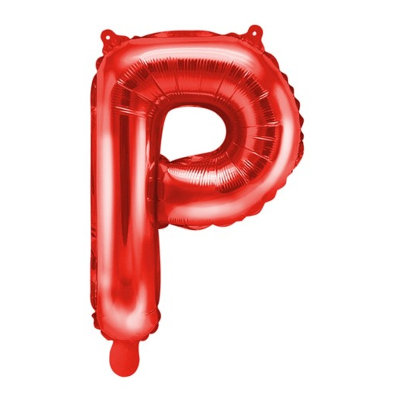 Red P letter balloon 35cm