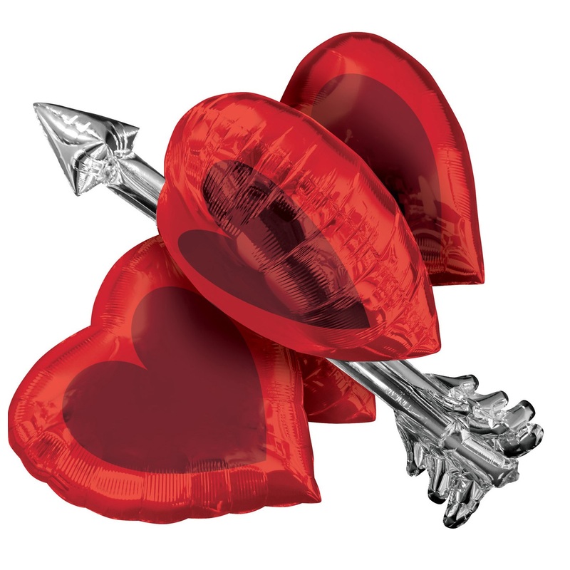 Cupid’s arrow foil balloon 66 x 68cm