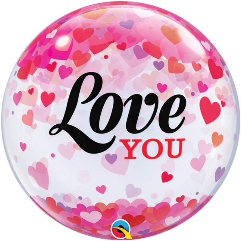 Transparent Love you balloon 55cm