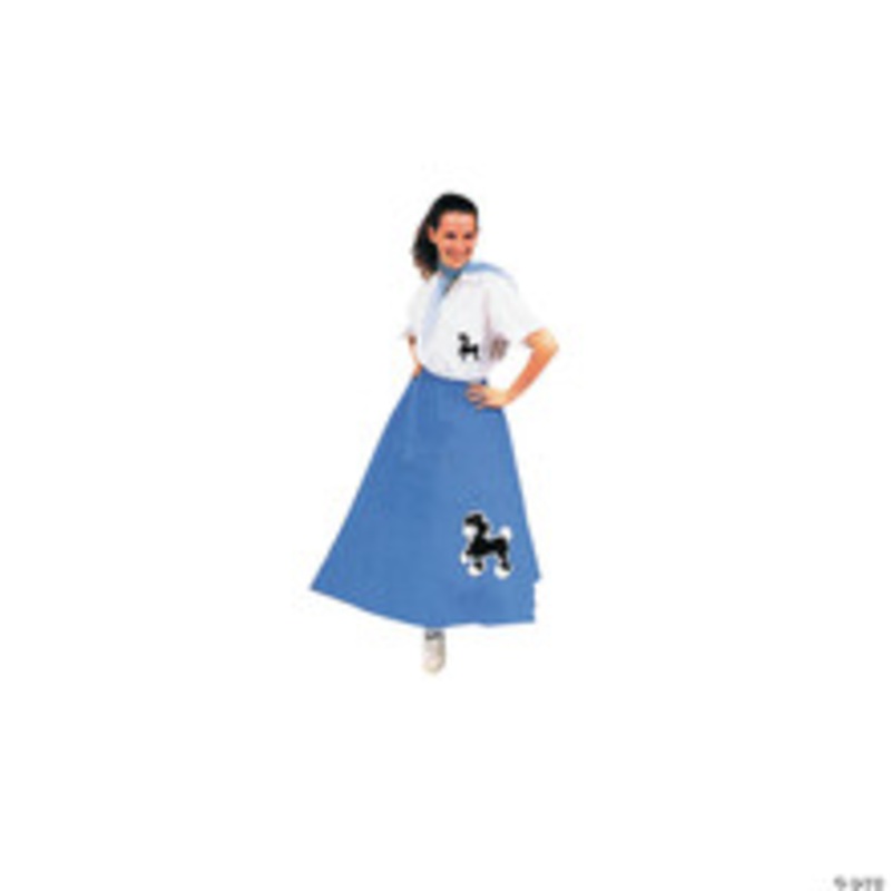 Womens Blue Poodle Skirt Costume – Standard