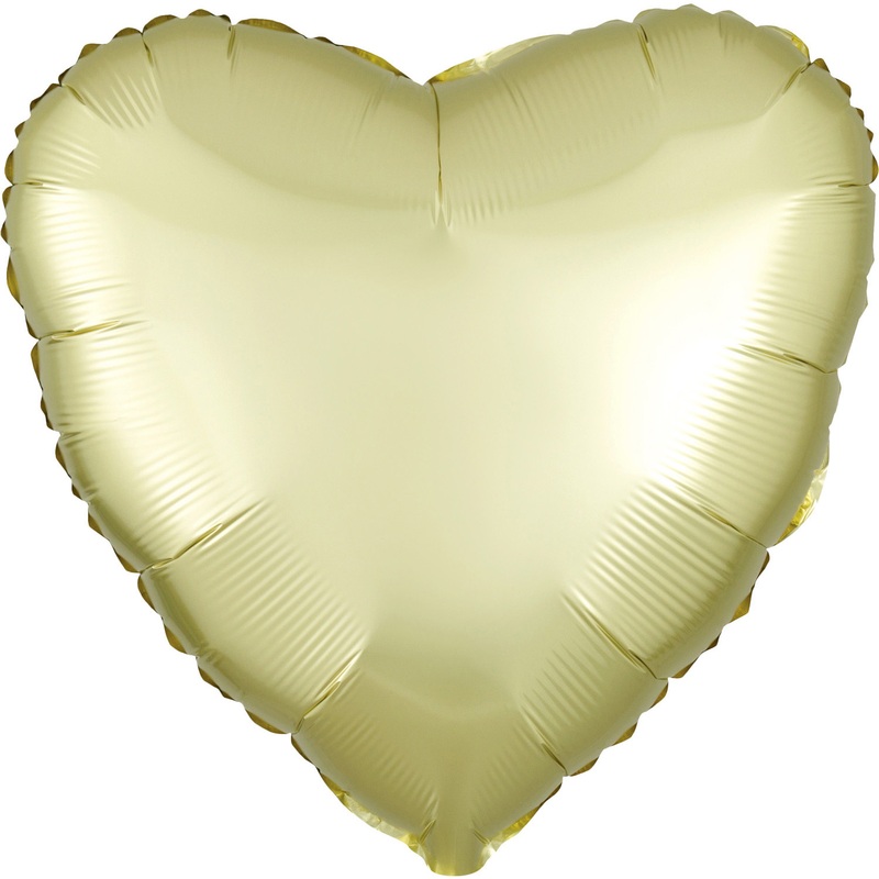 Satin heart balloon champagne 43cm