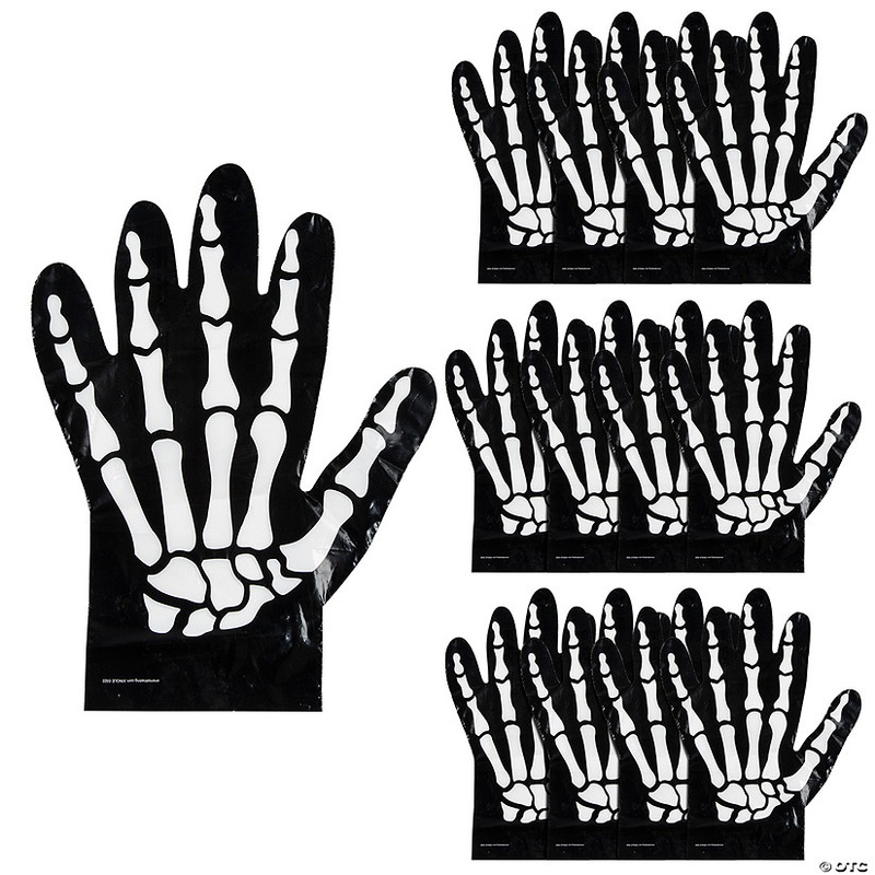Skeleton Hand-Shaped Goody Bag – 12 Pc.