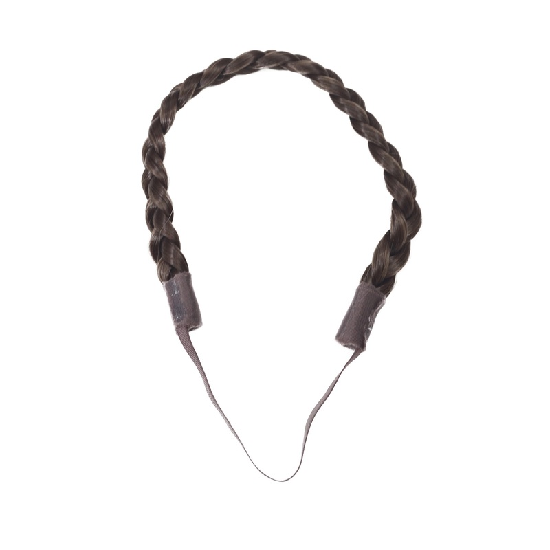 Hair Piece Hairband Circlet Alice band braided braid brown brunette YZF-3080-10