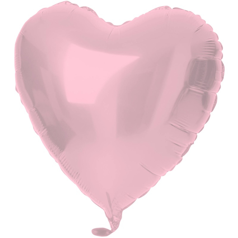 Heart foil balloon Crystal pink 45cm
