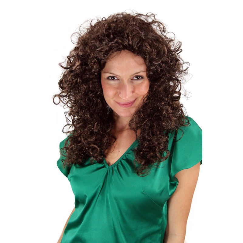 Lady Women Party Wig seductive Vamp Caribbean very curly kinky long brown PW0032-P4