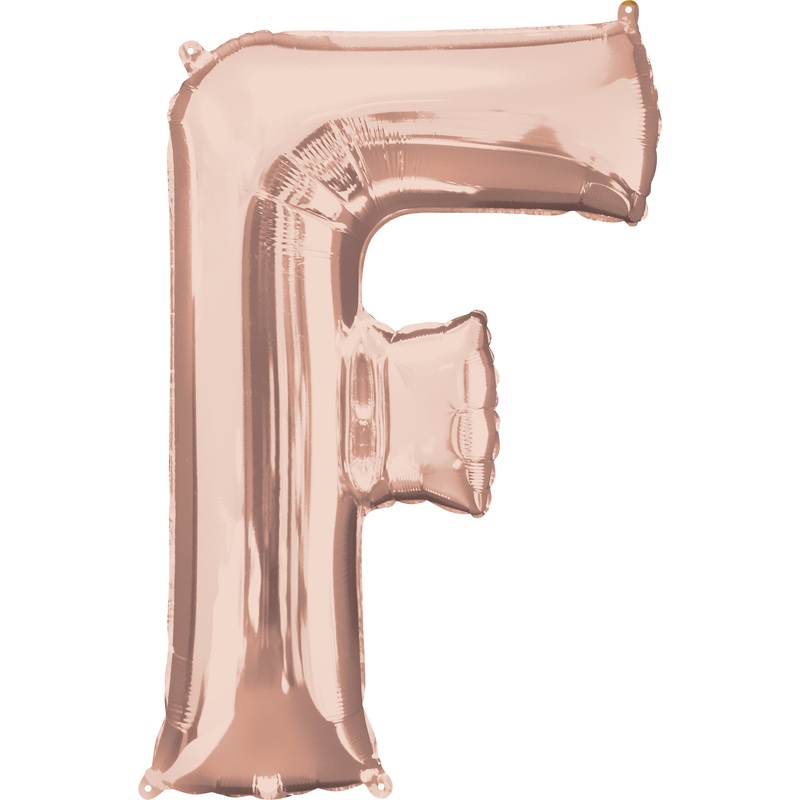 Letter foil balloon F rose gold 81cm