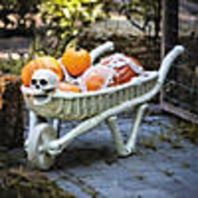 48 3/4 Skeleton Wheelbarrow Halloween Decoration