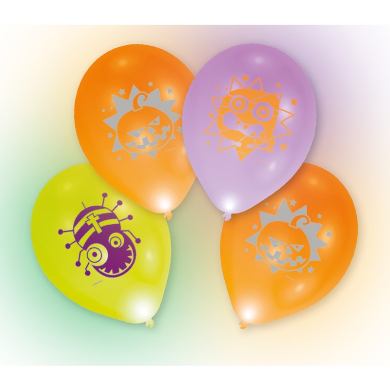 4 Halloween LED balloons