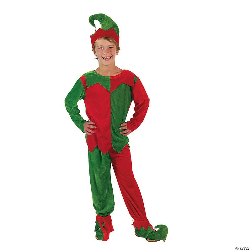 Boy’s Velour Elf Costume – Small/Medium
