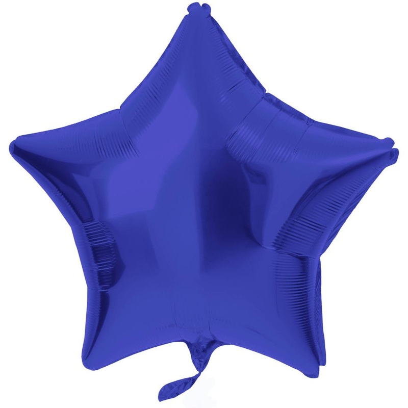 Foil Balloon Blue Metallic Star 45cm