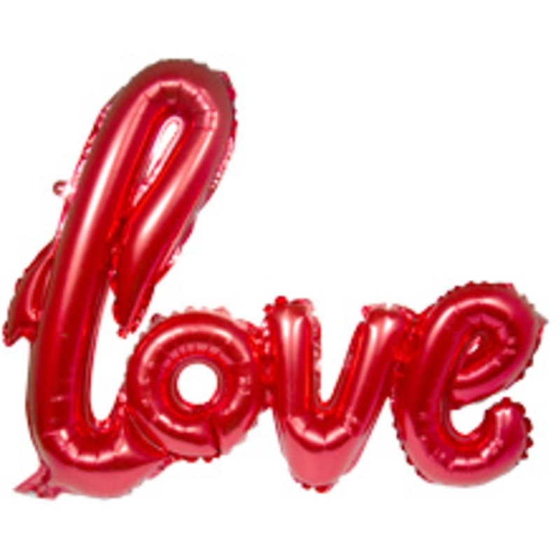 Love lettering foil balloon red 70 x 60cm