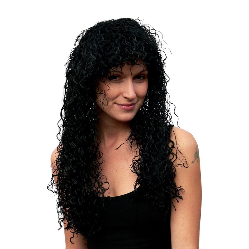 Lady Party Wig Vamp Caribbean curly kinky amazing volume long black TH37-P103