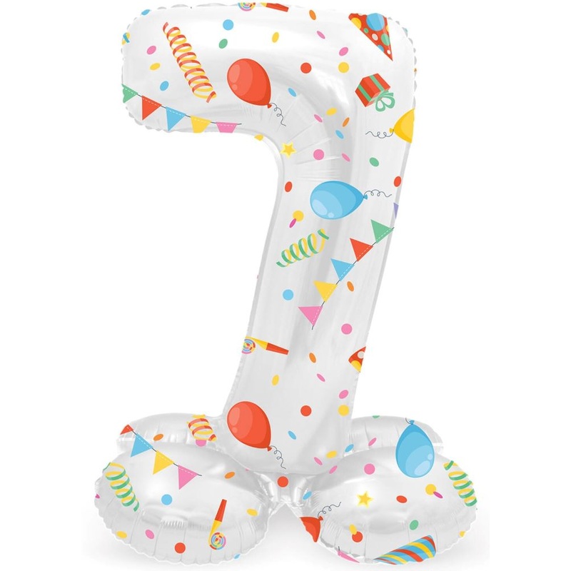 Standing Number 7 Partytime Balloon 41cm