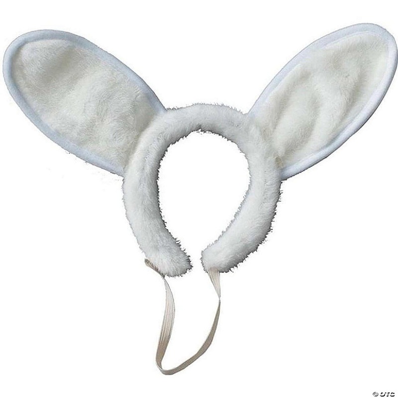 White Bunny Ears Headband