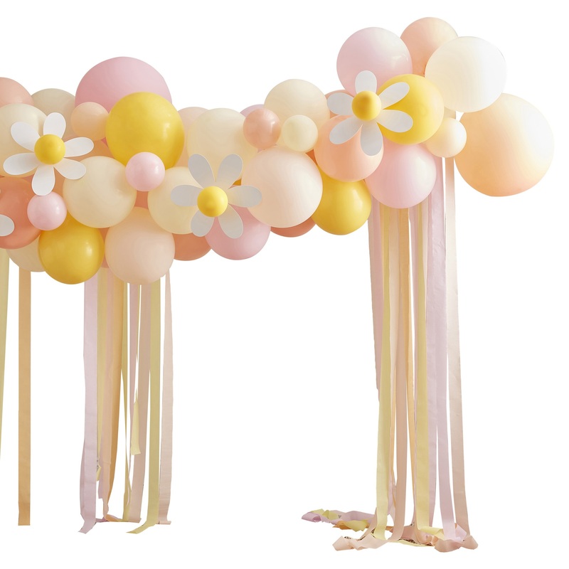 Balloon garland daisies with 70 balloons
