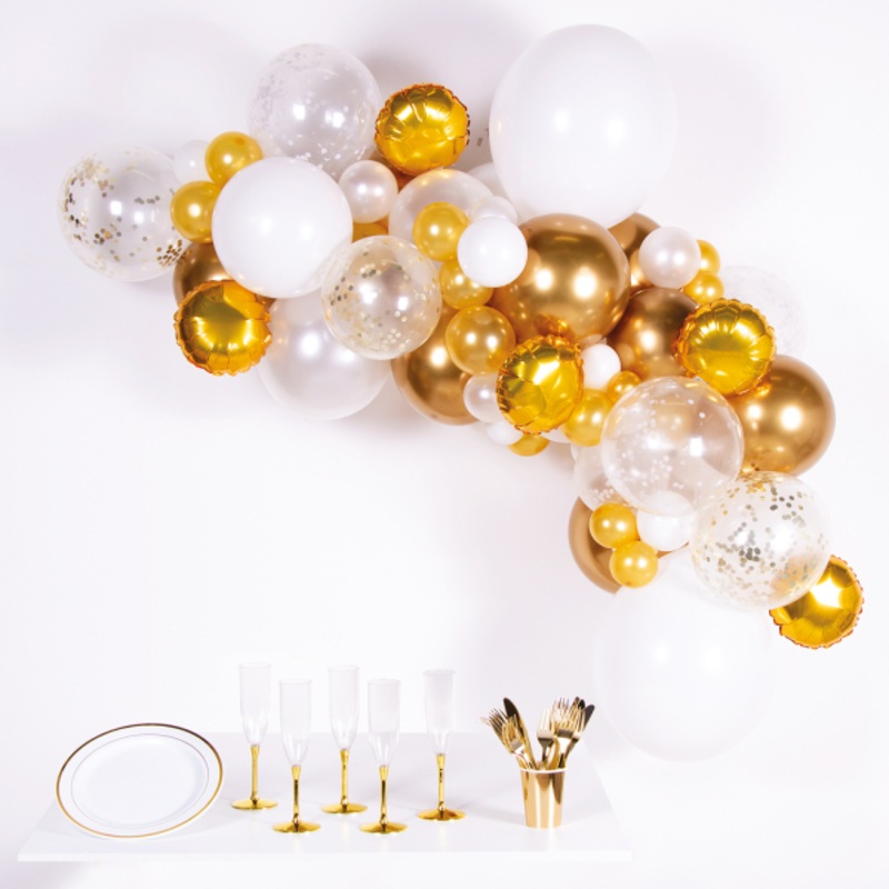 Make a wish Golden balloon garland 66 pieces