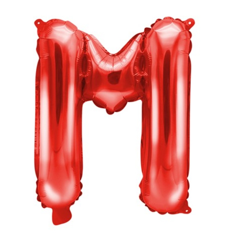 Red M letter balloon 35cm