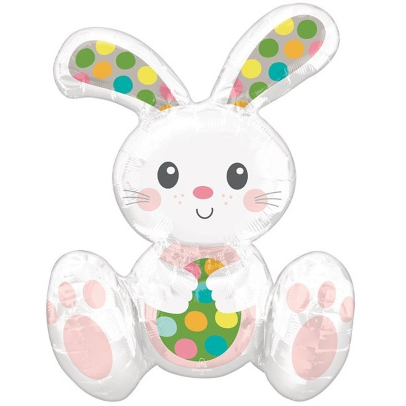 Sitting Easter bunny Hoppel foil balloon