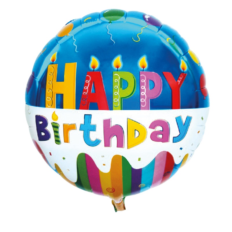 Colorful foil balloon birthday cake 45cm