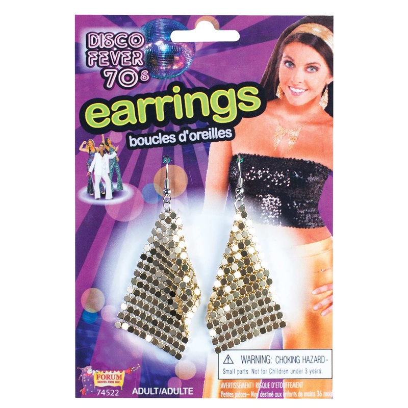Disco Drop Earrings (Gold) Standard