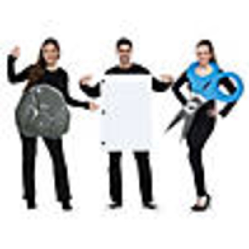 Adult Rock Paper Scissors Group Costume