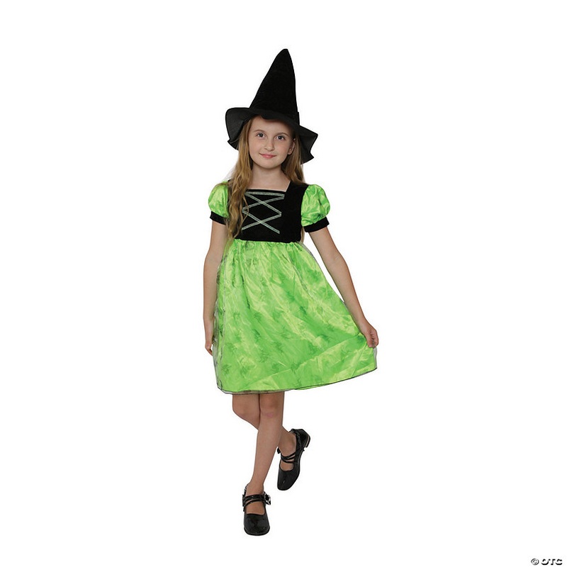 Black and Green Witch Girl Child Halloween Costume – Small