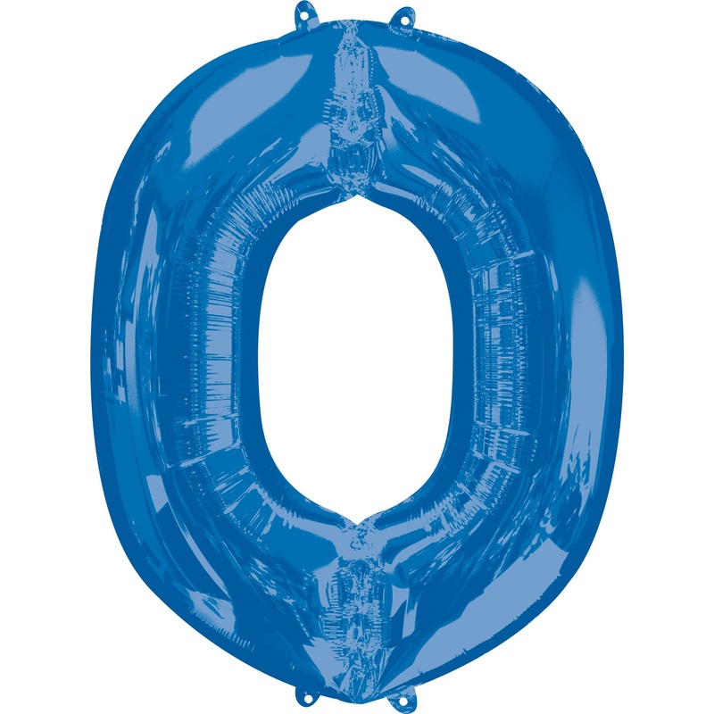 Foil balloon letter O blue XL 83cm