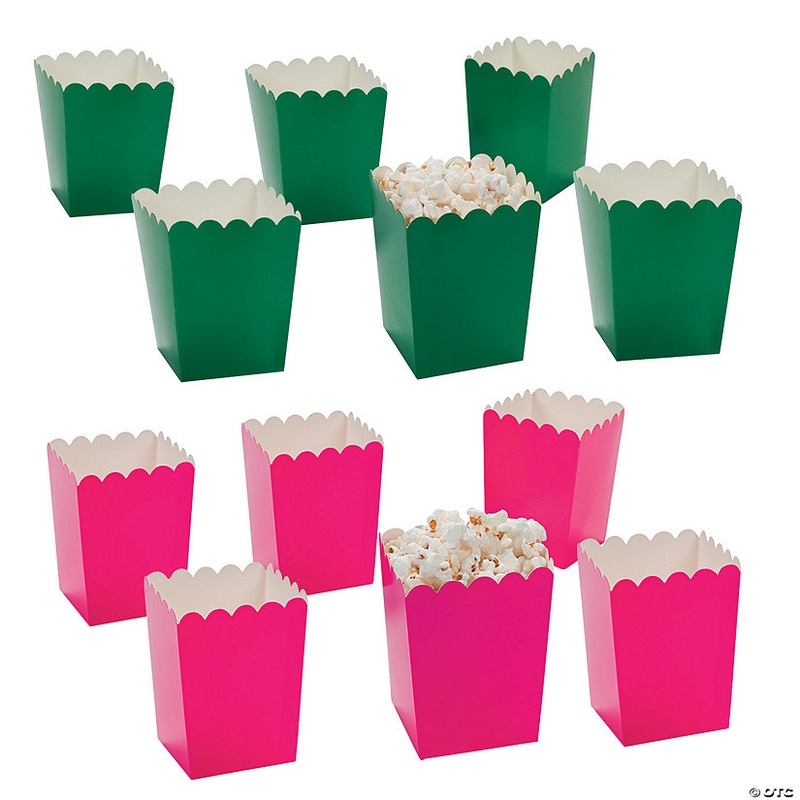 Good Witch or Bad Witch Bright Green & Pink Mini Popcorn Boxes – 48 Pc.