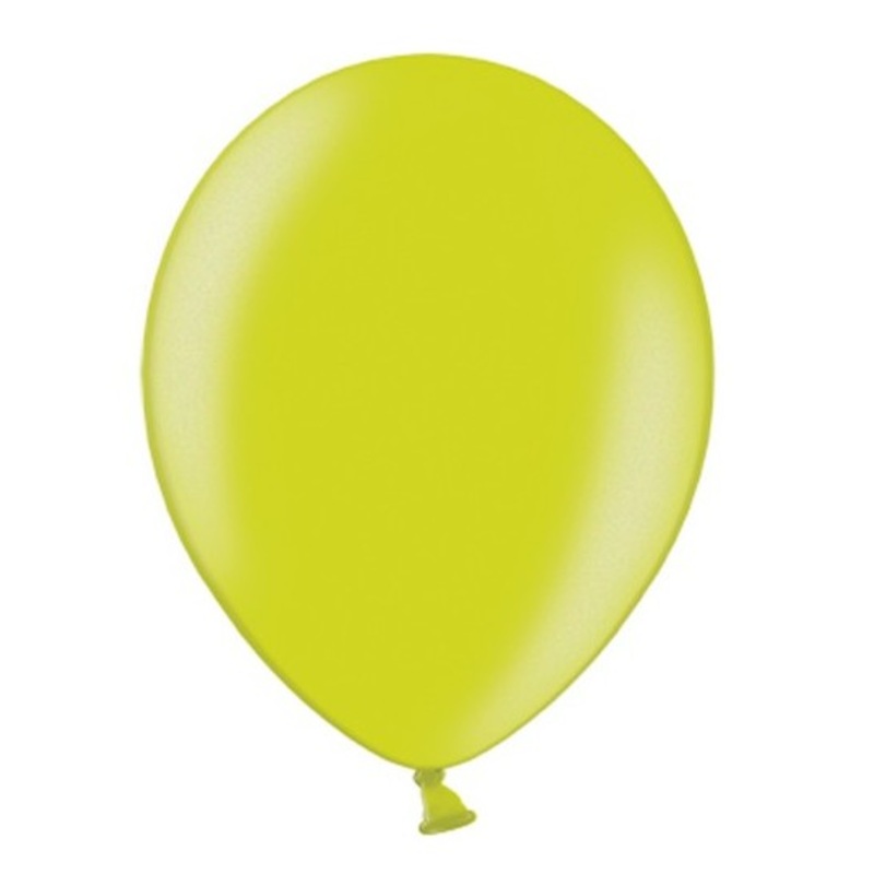 100 balloons metallic apple green 30cm