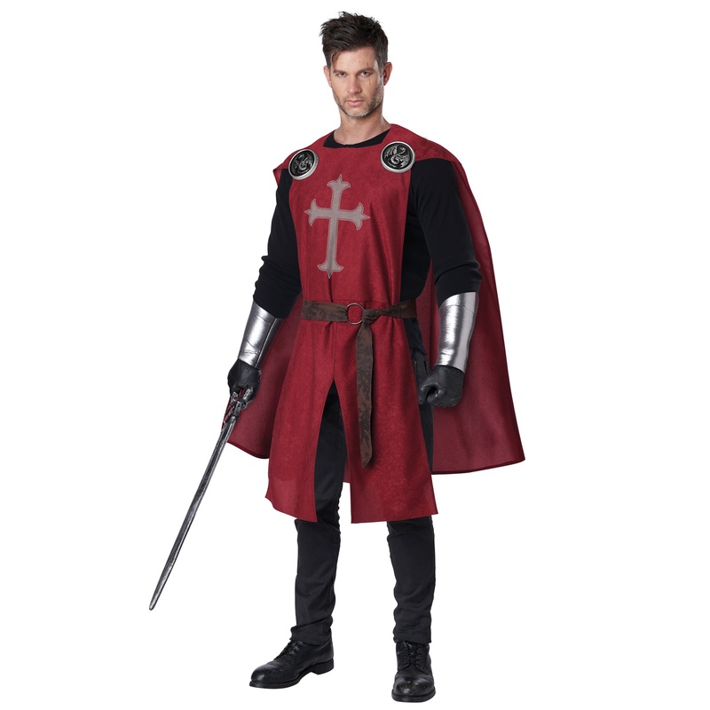 Knight’s Surcoat Adult Costume (Red) Small/Medium