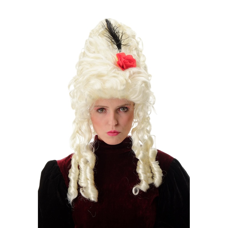 Lady Party Wig Baroque huge Beehive Platinum Blond curls Marie Antoinette PT0045