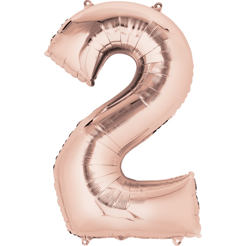 Number balloon 2 rose gold 88cm