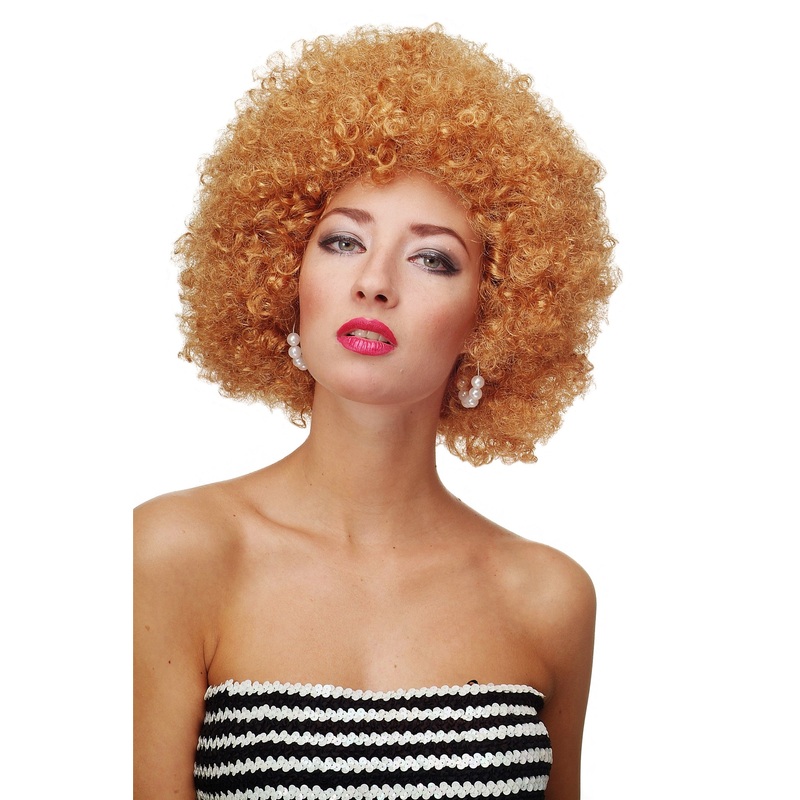 Afro Wig Halloween Carnival Men Women 70s Party Golden Blonde Disco PW0011-P27