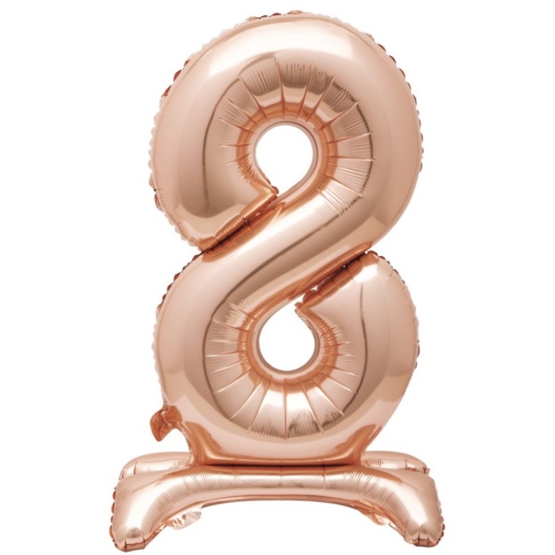 Number 8 standing balloon rose gold 76cm