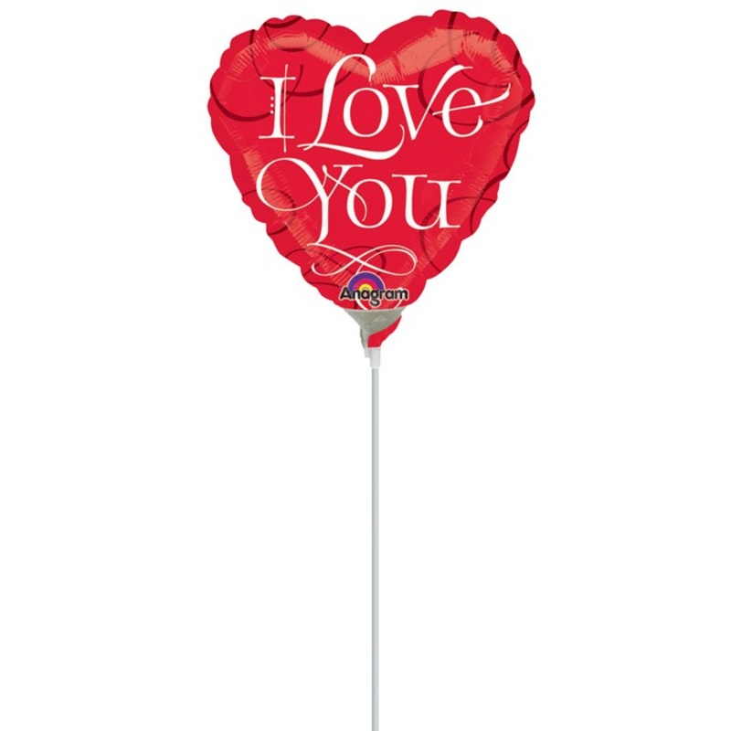Stick balloon I Love You