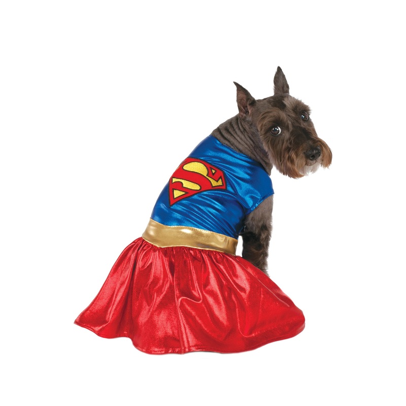 Supergirl Pet Costume Small|Small|Medium|Large|X-Large