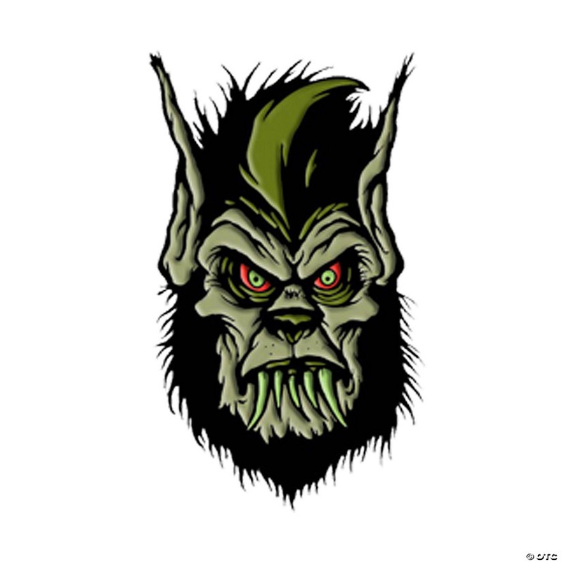 1 1/2 Toxictoons Werewolf Monster Face Full-Color Enamel Pin